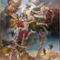 Les Nymphes de Parthénope, emportant loin de leurs rivages, les Pénates, images de leurs dieux, sont conduites par la déesse des Beaux-Arts sur les bords de la Seine