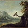 Paysage avec un oiseau