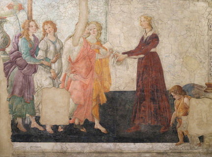 Vénus et les trois Grâces offrant des présents à une jeune fille
